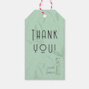 Lily of Valley Soft Green Thank You w/ graphics Gift Tags