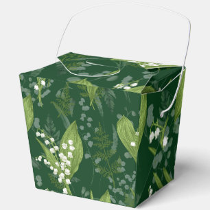 Lily of Valley with Ferns    Dark Green Favour Box