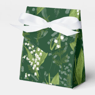 Lily of Valley with Ferns    Dark Green Favour Box