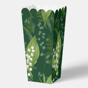 Lily of Valley with Ferns    Dark Green Favour Box