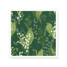 Lily of Valley with Ferns || Dark Green