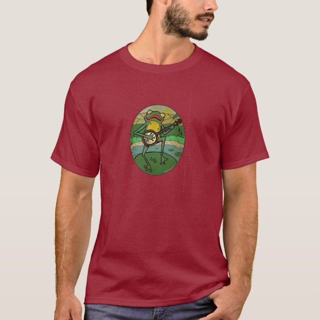 Lily Pad Banjo Frog T-Shirt (Front)