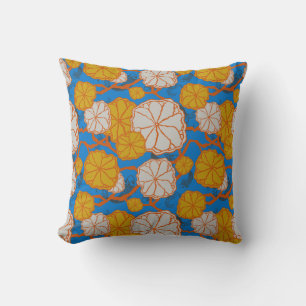 Lily Pad Koi Fish Pattern Throw Pillow