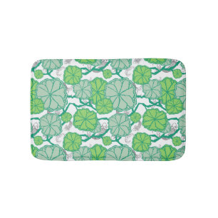 Lily Pad Koi Pond Bath Mat