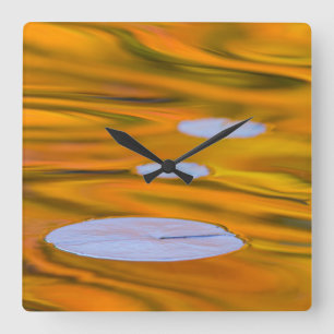 Lily pad on orange water, Canada Square Wall Clock