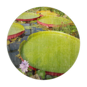 Lily Pads Glass Chopping Board
