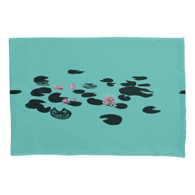 lily pads pillowcase (Front-Left)