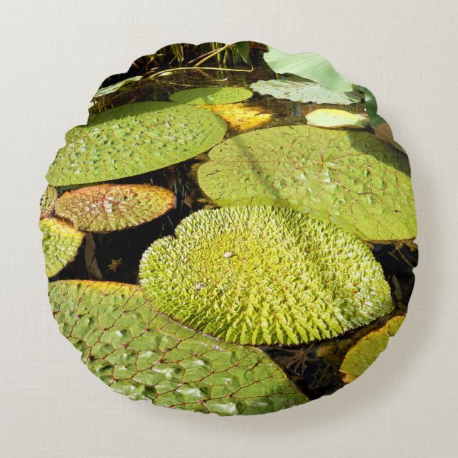 Lily Pads Round Cushion (Front)