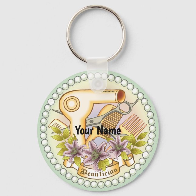 Lily Pearl Beautician keychain (Front)