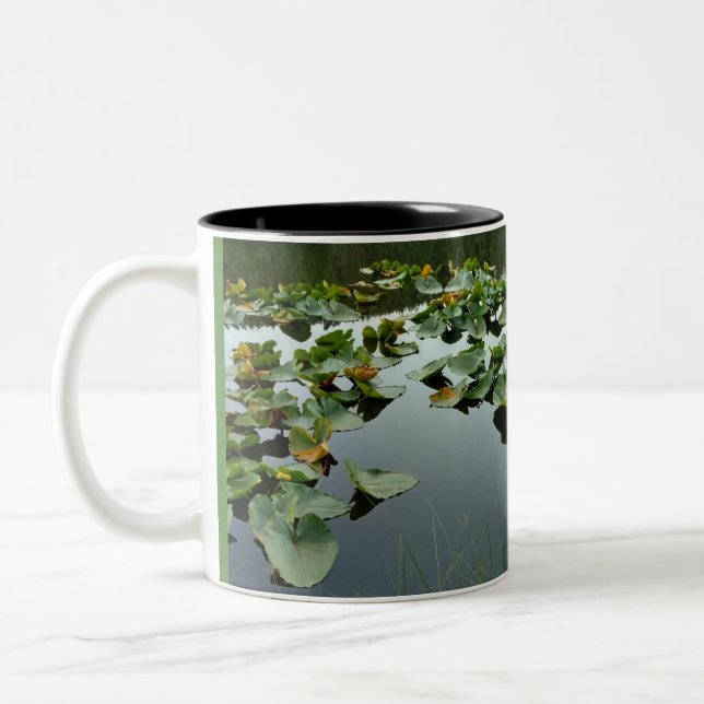Lily Pond C Two-Tone Coffee Mug (Left)
