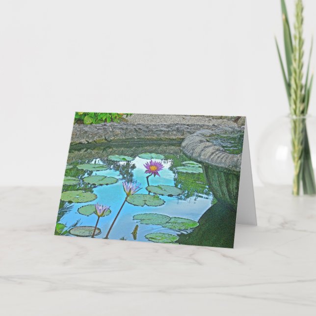 "LILY POND"  (PHOTO MANIP.) CARD (Front)