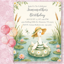 Lily Pond Silly Goose Summer Birthday Party