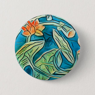 Lily Pond Sticker 6 Cm Round Badge