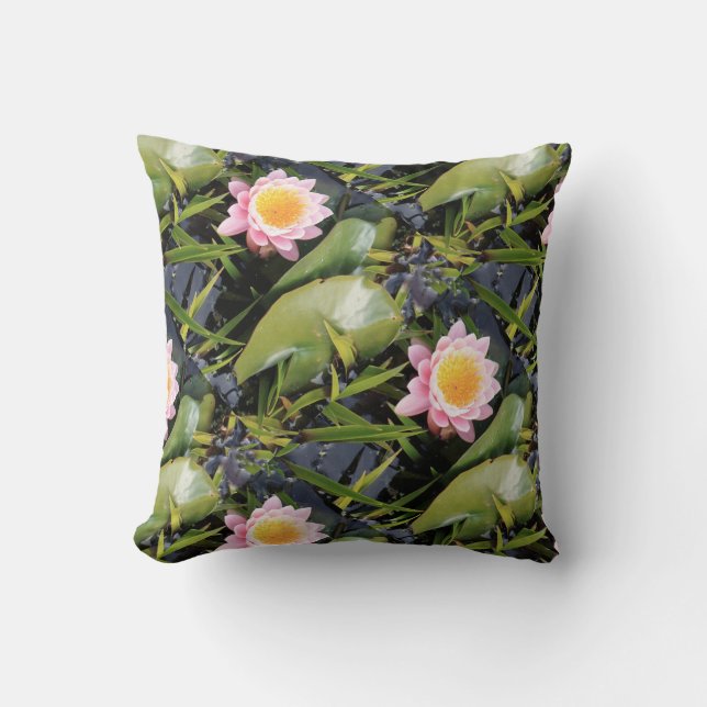 Lily Pond Throw Cushion by for all we know (Front)