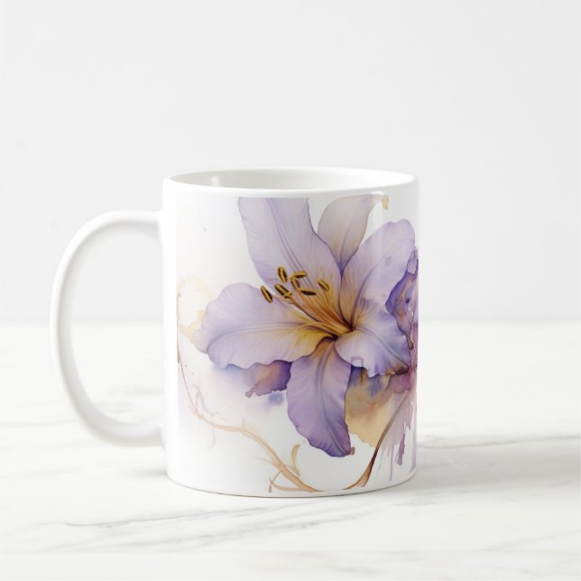 lily printed mug (Left)