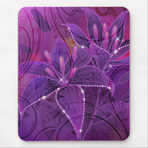 Lily Purple Dreams Mouse Pad