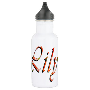 "Lily" Red Floral Lily Name, 532 Ml Water Bottle