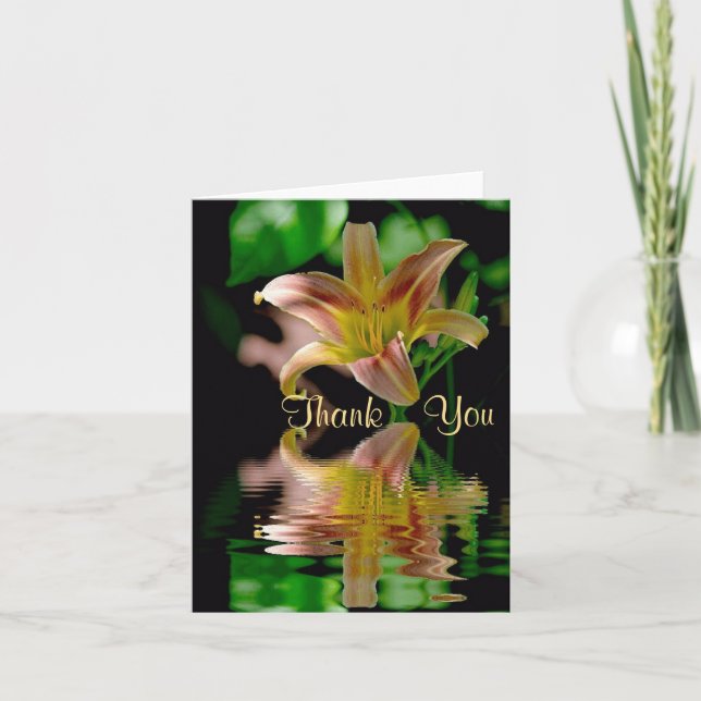 Lily Reflection Thank You Card (Front)
