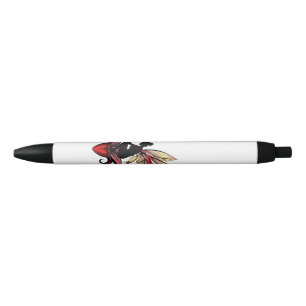 Lily Shadow Fairy Black Ink Pen