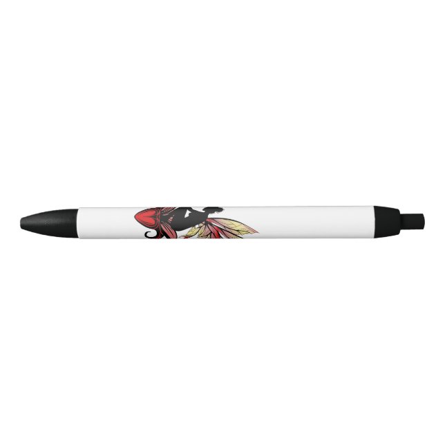 Lily Shadow Fairy Black Ink Pen (Front)