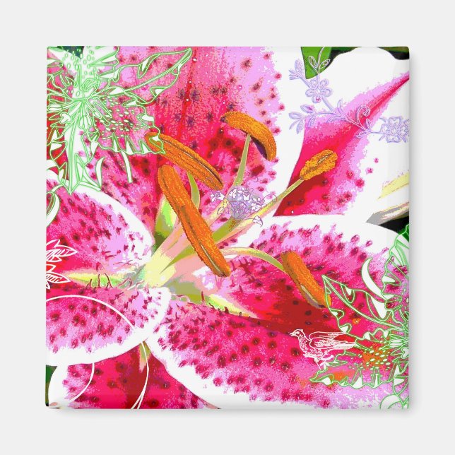 Lily Stargazer Fantasy, Magnet (Front)