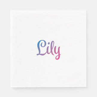 Lily Stylish Cursive Napkin