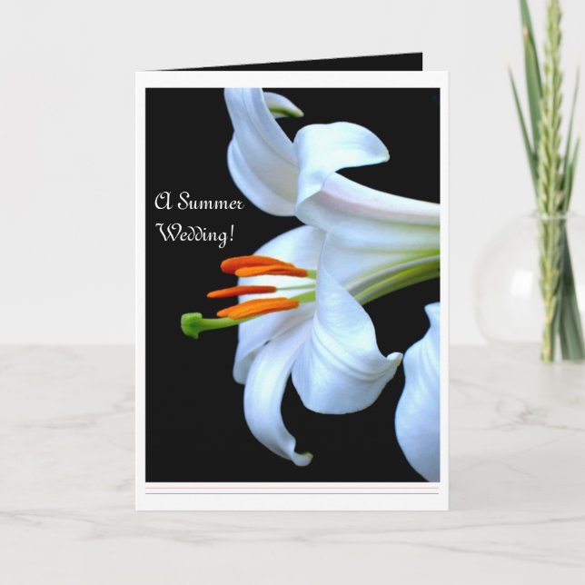 Lily Summer Wedding Save the Date Announcement (Front)