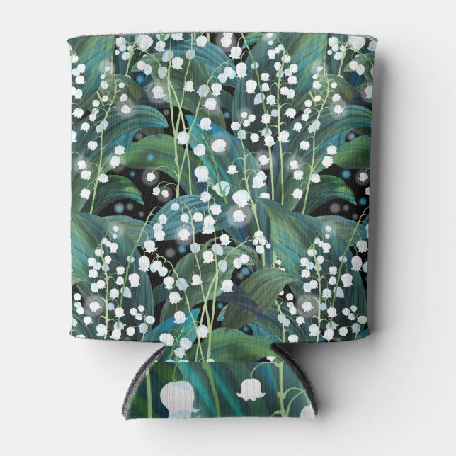 Lily Valley Seamless Pattern Background Can Cooler (Front)