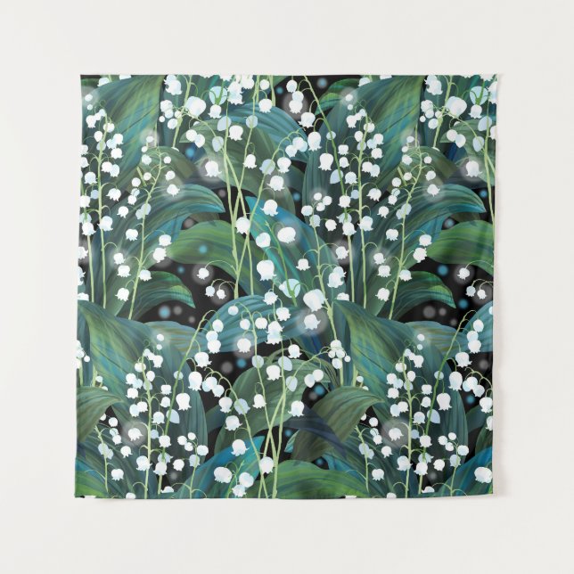 Lily Valley Seamless Pattern Background Tapestry (Front)