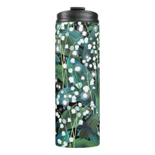 Lily Valley Seamless Pattern Background Thermal Tumbler
