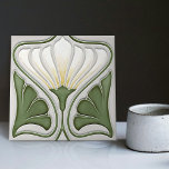 Lily Wall Decor Art Nouveau Art Deco Ceramic Tile<br><div class="desc">Welcome to CreaTile! Here you will find handmade tile designs that I have personally crafted and vintage ceramic and porcelain clay tiles, whether stained or natural. I love to design tile and ceramic products, hoping to give you a way to transform your home into something you enjoy visiting again and...</div>
