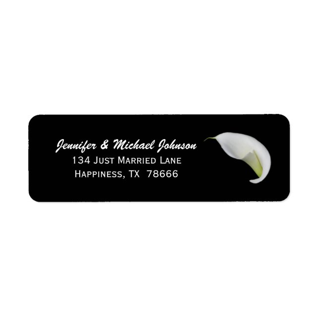 Lily Wedding Return Address Label (Front)