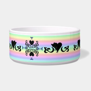 Lily with heart and butterfly on rainbow