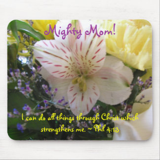 lily with lalas soft yellow, Mighty Mum!, I can... Mouse Pad