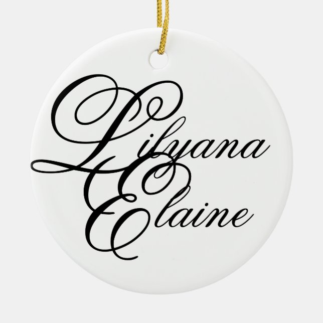 Lilyana Elaine Ceramic Ornament (Front)