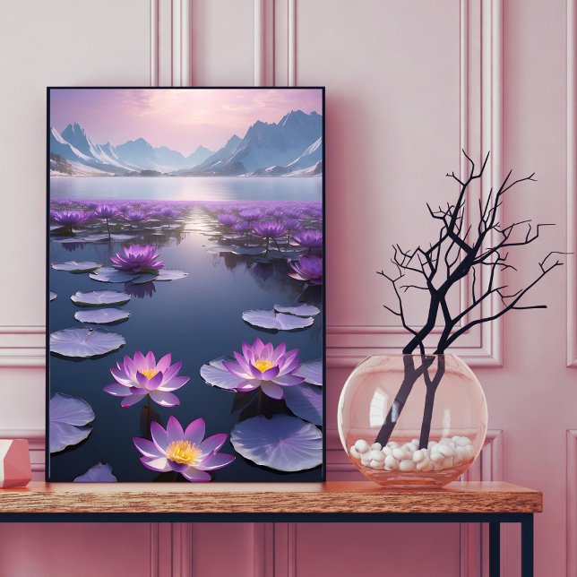 Lilypad Mountain Lake Scape Poster (Creator Uploaded)