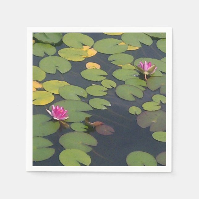 Lilypad Pond Painting Monet Napkin (Front)