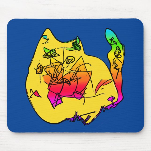 Lily's Abstract Cat Mouse Pad (Front)