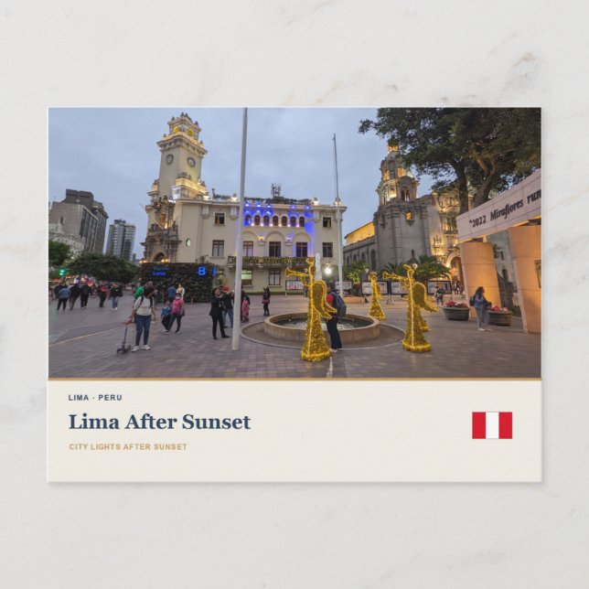 Lima After Sunset Postcard (Front)
