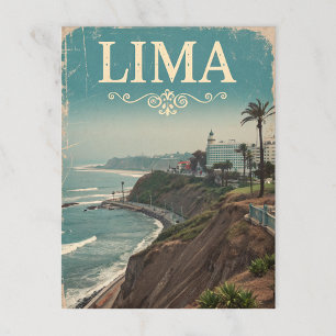 Lima Coastline Postcard