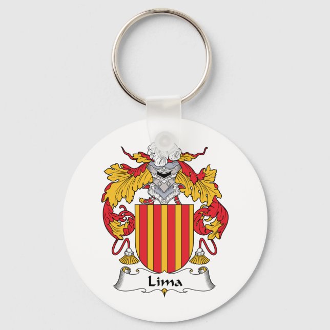 Lima Family Crest Key Ring (Front)