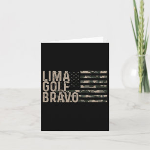 Lima Golf Bravo Lets Go Brandon Camouflage America Card