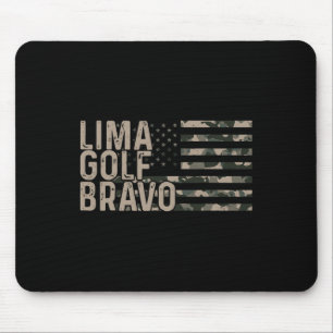 Lima Golf Bravo Lets Go Brandon Camouflage America Mouse Pad