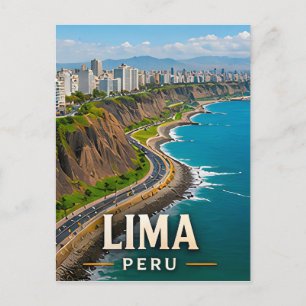 Lima Pacific Coast and Peruvian Heritage Postcard