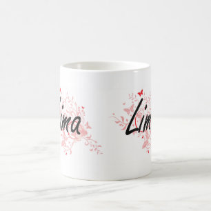 Lima Peru City Artistic design with butterflies Coffee Mug