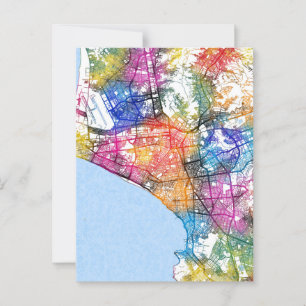 Lima Peru City Map Postcard