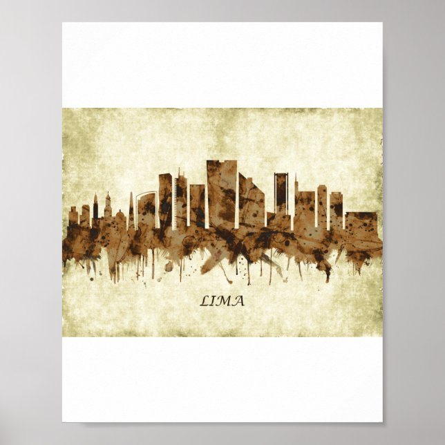 Lima Peru Cityscape Poster (Front)