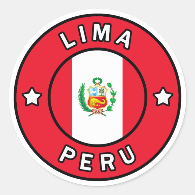 Lima Peru Classic Round Sticker (Front)