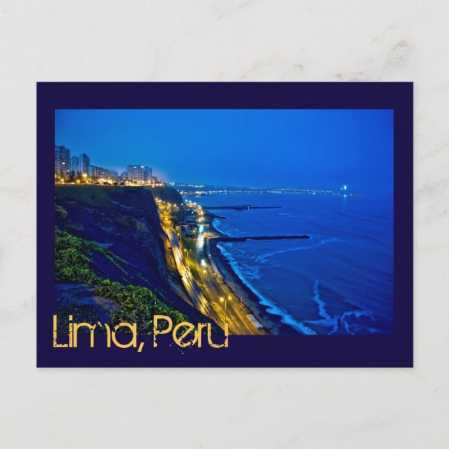Lima, Peru, Miraflores District, S.A. Postcard (Front)