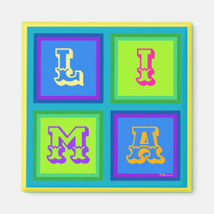 Lima Peru modern colourful decoration  Magnet